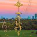 Alien Wind Chimes for Outside, Extraterrestrial UFO Windchimes Decor, Metal Saucerman Bell, UFOs & Aliens Wind Chime Yard Garden Decor Outdoor, Men/Women/Memorial/Housewarming/Birthday/Festival Gifts