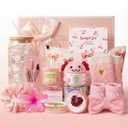 14 Pcs Easter Gifts for Teenage Girls- Birthday Gifts for Teen Girl Gift Trendy Stuff- Unique Gift Sets for Teen Girls Daughter Sister Friend Sweet 16th 18th 21st Pink Gift Basket, Pink