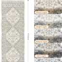 Kitchen Runner Rug Non Slip Washable 2.5x8, Soft Low Pile Entryway Rug Runners for Hallways,Carpet Runner for Living Room,Kitchen, Laundry, Bathroom(Beige,2.5'x8')