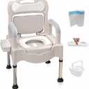 Bedside Commodes, Bedside Toilet, Commode Chair, Height Adjustable Adult Potty Chair for Seniors, Portable Toilets for Home Use, Suitable for People with Disabilities The Elderly & Others