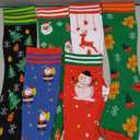 Fenglaoda Compression Socks Women Men 6 Pairs, Knee High Best Support Circulation Socks for Running, Travel, Flight, Nurse, S/M