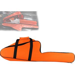 Poweka Chainsaw Bag Carrying Case Portable Protection Waterproof Holder Fit for Stihl Husqvarna 12''/14''/16'' Chainsaw Storage Bag(Orange)