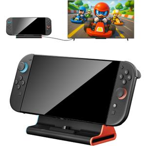 Switch 2 Dock - 4K TV Adapter - Portable Docking Station for Nintendo Switch2 New Game Console, Travel Stand Base Connector Accessories Set (3* USB 3.0 Ports, Type-C PD Charging Power Input)