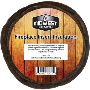 Midwest Hearth Fireplace Insert Insulation 10' Roll w/Self Adhesive Backing