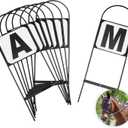 Soaoo 2 Pcs Dressage Letters Arena Markers Dressage Equipment for Equestrian Athletes and Events, Black (A,B,C,E,F,H,K,M Letters) ' Size: the frame of the dressage equipment is about 27 x 8.8 inches/ 69.5 x 22.4 cm, the letter is about 6.1 x 5.3 inch