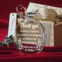Thank You Gifts for Women Men, Employee Appreciation, Thank You Gift for Teacher Mentor Friends Leaders Employees Teachers Nurse Secretary - Boss Day Thanksgiving Day Christmas Glass Ornamen-46
