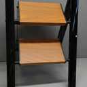 Taranta 2 Step Ladder,Aluminum Lightweight Folding 2 Step Stool with Anti-Slip Wide Pedal, 330lbs Capacity Step Ladder for Household,Kitchen,Office - BlackWoodgrain