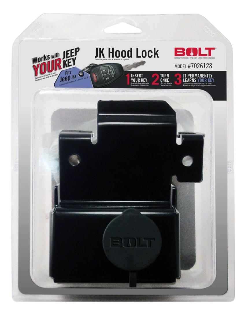 Bolt 7026128 Jeep Wrangler JK Hood Lock