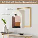 Floating Frame for 24x36 Canvas Paintings, DIY Metal Canvas Frame with 1.5" Deep for Oil Paintings Portrait Landscape Living Room Bedroom Home Office Wall Art Decor (Gold)