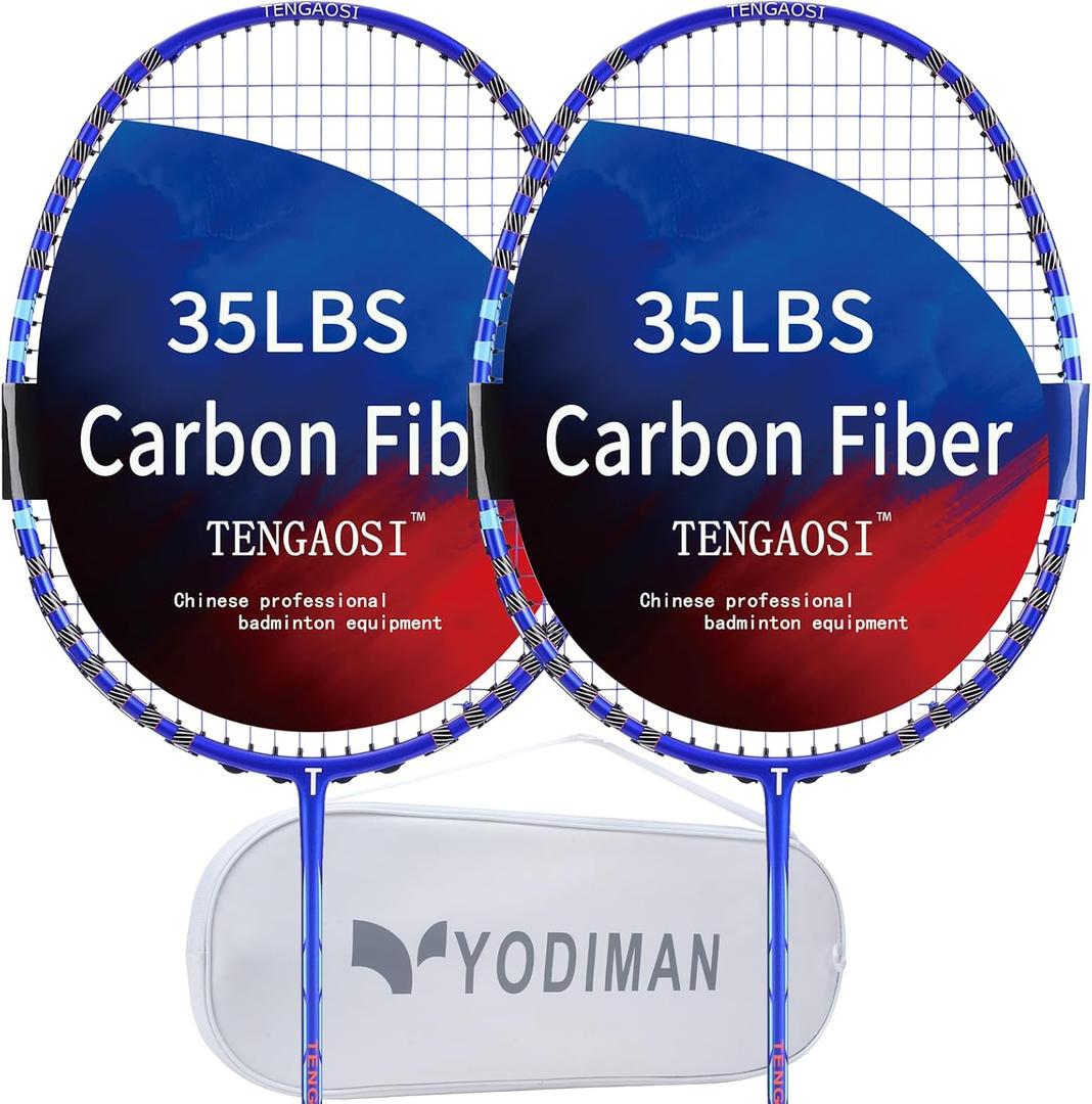 2Pack Graphite High-Grade Badminton Racquets Lightweight