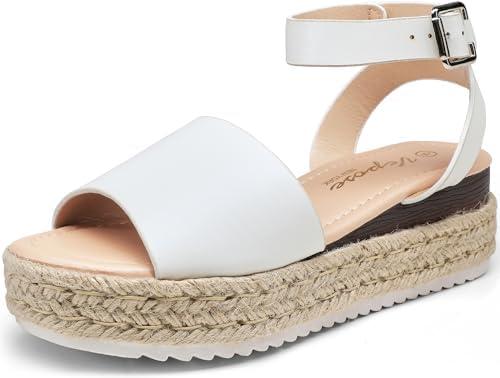 Vepose Women's 400A Platform Wedge Sandals, Summer Espadrilles Sandals with Ankle Strap 7
