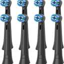 Replacement Heads Compatible with Oral B iO Electric Toothbrush, Soft Toothbrush Heads Fit for Oral-B iO 2/3/4/5/6/7/8/9/10 Series with Covers, White+Black 8pcs