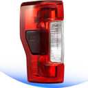 Tail Light Compatible with 2017 2018 2019 Ford F250 F350 XLT Lariat Halogen Taillight w/Blind Spot Rear Turn Signal Brake Lamp Assy w/Bulbs Replace OEM #KC3Z13405C (Left Driver Side)