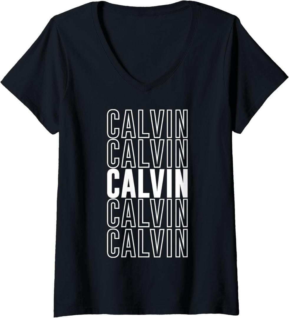 Womens Calvin V-Neck T-Shirt, Small