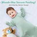 Baby Transitional Baby Swaddle Sleep Sacks Arms Up Sleeves Mitten Cuffs 2 Pack 3-6 Months Cotton Wearable Swaddling Blanket Sleeping Sacks for Newborn Babies Boys Girls Calms Startle Reflex Sleep Bag