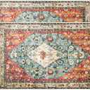 2 Pcs Washable Indoor Doormat 18" x 30" Non Slip Retro Floor Mat Area Rug Absorbent Entrance Rug Distressed, Accent Throw Rug for Bedroom Kitchen Entryway Bathroom (Tribal)
