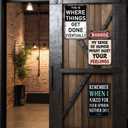 3 x Funny Garage Metal Tin Signs Man Cave Decor For Men Funny Bar Sign Remember When I Asked For Your Opinion Neither Do I Signs Tin Sign For Home Office Shop Signs 8x12 Inch