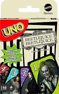 Mattel Games UNO Beetlejuice Beetlejuice Card Game for Kids, Adults & Family with Deck & Special Rule Inspired by The Movie