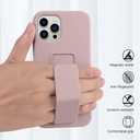 LAUDTEC Silicone Kickstand Case Compatible with iPhone 13 Pro, Flexible Soft Liquid Silicone Stand Case for iPhone 13 Pro (Pink)