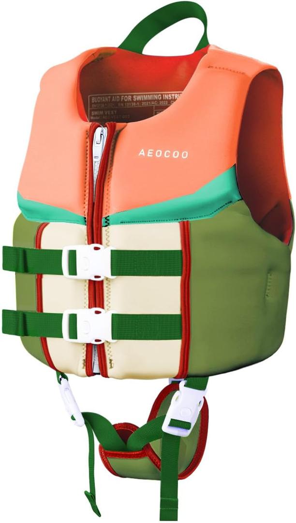 AEOCOO Toddler Swim Vest for 20-30-50-90 Pounds, Kids Pool Floaties Vest  Puddle Swim Jumper Buoyancy Jacket, Boys, Girls, Nios XL