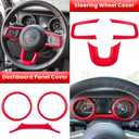 23PCS Full Set Interior Decoration Trim Kit for Jeep Wrangler JL JLU Gladiator JT 2018-2023 Steering Wheel Door Handle Air Conditioning Vent Cup Holder Reading Light Headlight Switch Gear Cover (Red)