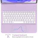 KBCASE Keyboard Case for iPad Air 13 inch M4/M3/M2 (2026/2025/2024)/for iPad Pro 12.9 6th/5th/4th/3rd Gen, 360Rotatable Case with Touchpad & Pencil Holder for iPad Air 13/Pro 12.9 (Light Purple)