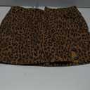 luvamia Skorts for Woman Leopard Cheetah Print Mini Skirt with Shorts High Waisted Trendy Cute Stretchy Side Slit Skort (Large)