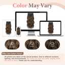 Fliace Clip in Hair Extensions for Women Black with Caramel Highlights Long Wavy Hair Extensions Clip Ins 6PCS 20 Inch Synthetic Soft and Natural Thick Hair Pieces for Women