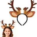 Yinxiang Jie Reindeer Antlers Headbands for Adults Teens Christmas Headbands Halloween Costume Accessories