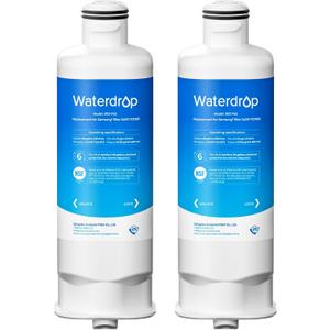 Waterdrop WD-F45 Replacement for Samsung® DA97-17376B, HAF-QIN/EXP, DA97-08006C, RF28R7201SR, RF28R7351SG, Refrigerator Water Filter, 2 Filters