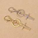 Cute Rhinestone Cross Keychainfor Women Men, Sparkling Christian Keyring Bag Charms for Handbags Totes & Backpacks