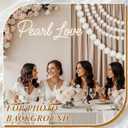 Wedding Pearl Ball Garland Ornament Beads Wedding Hanging Ball Garland Decor for Bridal Shower Engagement Baby Shower Photo Background Decoration and Decor DIY Craft(1.57inch x 40inch)