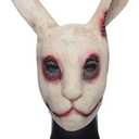 Horror Bunny Mask Scary Halloween Animal Cosplay Mask Creepy Rabbit Masquerade Party Costume Accessories