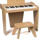 ZIPPY Kids Piano Keyboard, 37 Keys Digital Piano for Kids, Touch Sensitive Control Panel, Built-in Songs, Volume Adjustable, Music Educational Instrument, Wood Piano for 3+ Girls and Boys (Oak Plus), 22.4 x 12.6 x 18.1 inches