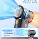 Warmco 10000mAh Turbo Portable Handheld Fan, [36H Long Runtime] USB Rechargeable Personal Travel Fan With 5 Speeds & LED Display for Travel Outdoor, Gift for Men and Women, 2.36 x 1.77 x 5.43 inches