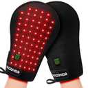 Red Light Therapy Device for Hands, Infrared-Light-Therapy-Gloves Finger Wrist, Led Near Infrared Light Skin Care, Carpal Tunnel(Pack of 2) (Black3)