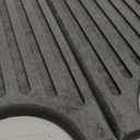 DK177 Faucet Mat for Kitchen Sink - Water Absorbing Stone Tray for Sink, Diatomite Fast-Drying Faucet Mat, Faucet Splash Guard for Bathroom Counter (Dark Gray, 30" x 4")