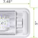 2 Pack 12V RV Ceiling Dome Light RV Interior Lighting for Trailer Camper with Switch, Single Dome 300LM (Natural White 4000-4500K, 2-Pack)