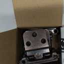 JQK 3/8 Inch Inset Cabinet Door Hinges Oil Rubbed Bronze, 4 Pack 2 Pairs Flush Face Mount Cupboard Self-Closing Kitchen Cabinet Hardware Hinges with Door Bumper, CH201-ORB-P4