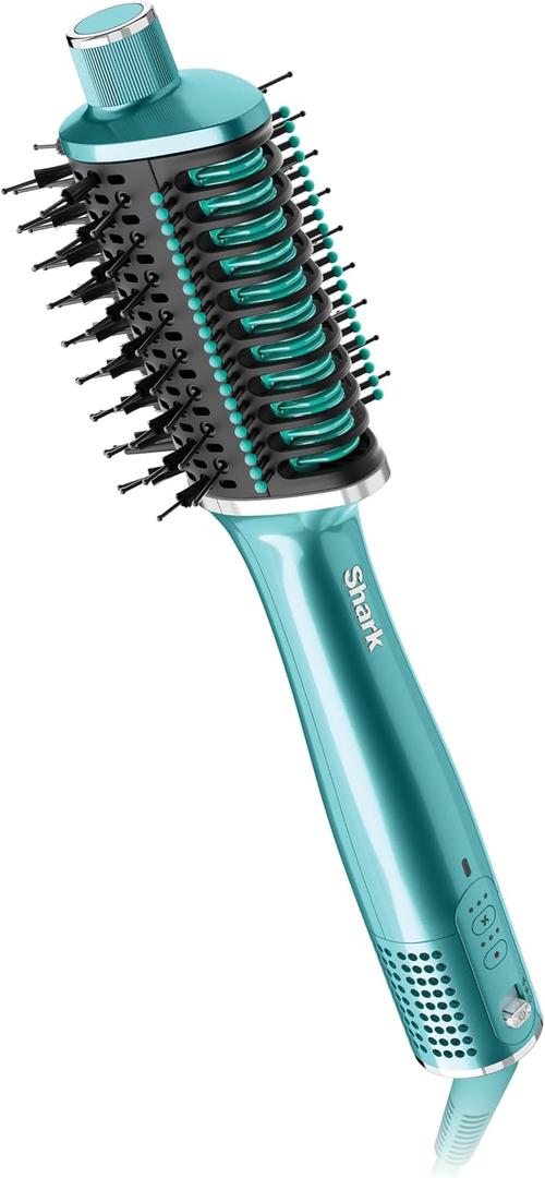 Shark Glossi 2-in-1 Hot Tool and Air Glosser, Ultra-Fast, Ultra-Glossy Blowouts at-Home, Heat-Controlled Ceramic, Curly, Coily, and Color Friendly, Jewel Teal, HT302TL