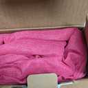 MIULEE Pack of 4 Decorative Outdoor Throw Pillow Covers Linen Waterproof Pillow Covers Farmhouse Cushion Cases for Patio Garden Tent Balcony Couch Sofa 18x18 inch Hot Pink