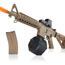 BIU BLASTER Gel Ball Blaster 280+ FPS,100+ Ft Range Full Size Splatter Ball Blaster 1500+ Capacity Drum 7.4v 1200mAh Battery Electric Automatic Splat Blaster for Ages 14+ Years Outdoor Game Toy