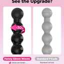 Farery Bubble Curling Wand for Long Hair - 32mm Ceramic Coated Springless Barrel for Defined Spiral Curls & Waves, Smooth Shine, Includes Heat Resistant Glove, 5 Temp Settings, Dual Voltage