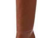 wetkiss Knee High Boots Women Slip On/Zipper Boots for Work Date Dress Party Club Shoes (8.5, Brown - Pull on)
