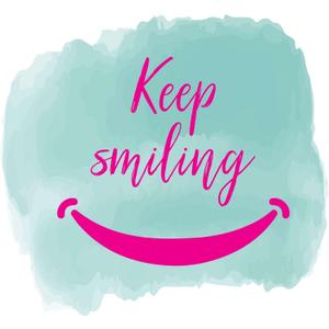 Children Keep Smiling Happiness Quote Wall Decal Wall Decoration Happy Smiling Face Keep Smiling Happy Life Quotes Lasts Years and Easily Removable - Size: 30 in(W) x 27 in(H)