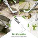 Crack Weeder, Stainless Steel Manual Crevice Weeding Tool, 63 Long Handle Moss Remover Tool, Weed Puller for Sidewalk Paver Deck Boards, Gardening Tool for Removing Grass and Weeds from Deck Garden