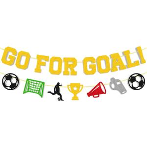 2 x Come on World 2026 Cup Decorations Go for Goal Banner Game Day World Football Party Decor International Soccer Competition Backdrop Sports Celebration Decor Pre-Strung