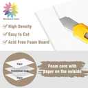 Mat Board Center, Pack of 10 Acid-Free Foam Boards, 11x14 inch White Foam Boards, 1/8" Thick