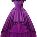 Willyacos Bearded Lady Costume Greatest Showman Cosplay Costume Lettie Lutz Costume Dress Women Adult (X-Large, Purple)