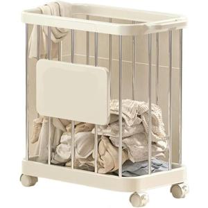Capacity Clothes Hamper Capacity Laundry Basket with Wheels for Dirty Clothes Toys Storage Sturdy Construction Strong (Large)